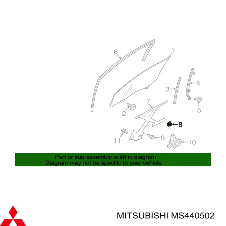 Болт/гайка кріплення Mitsubishi Galant 8 (EA) (Міцубісі Галант)