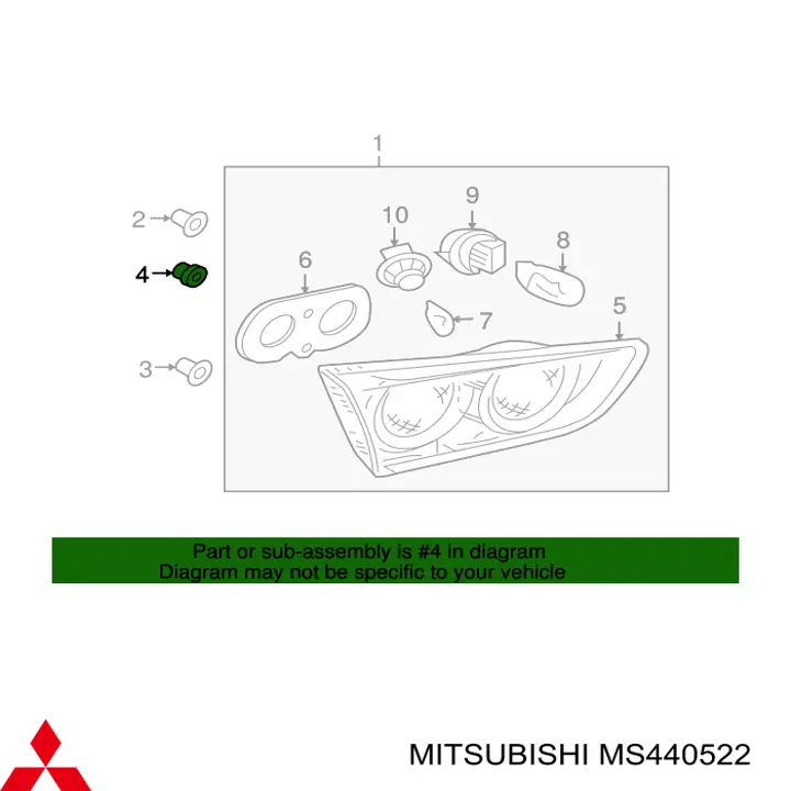 Болт/гайка кріплення Mitsubishi MS440522 ціна, від 1.05 USD