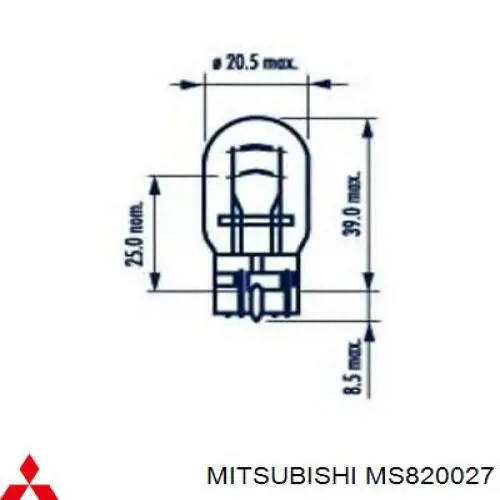 Лампи Mitsubishi MS820027 ціна, від 0.94 USD