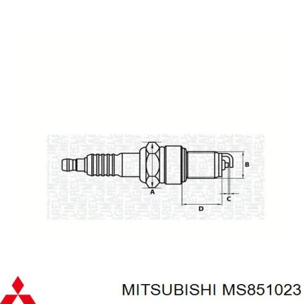 Купити MS851023 Mitsubishi Свічка запалювання