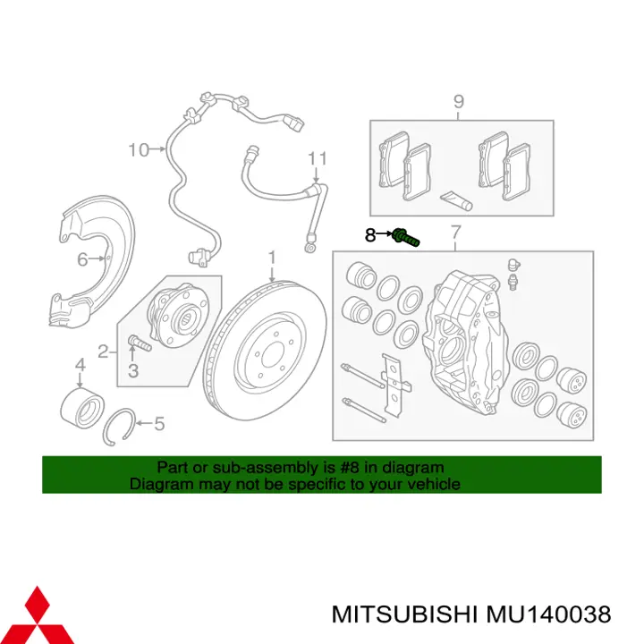  Mitsubishi MU140038 ціна, від 2.37 USD