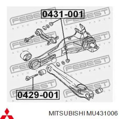 MU431006 Mitsubishi Болт/гайка кріплення