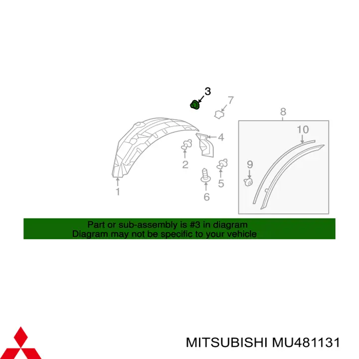  Mitsubishi MU481131 ціна, від 1.06 USD