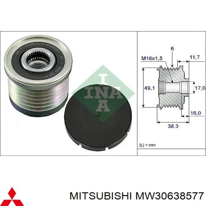 MW30638577 Mitsubishi генератор