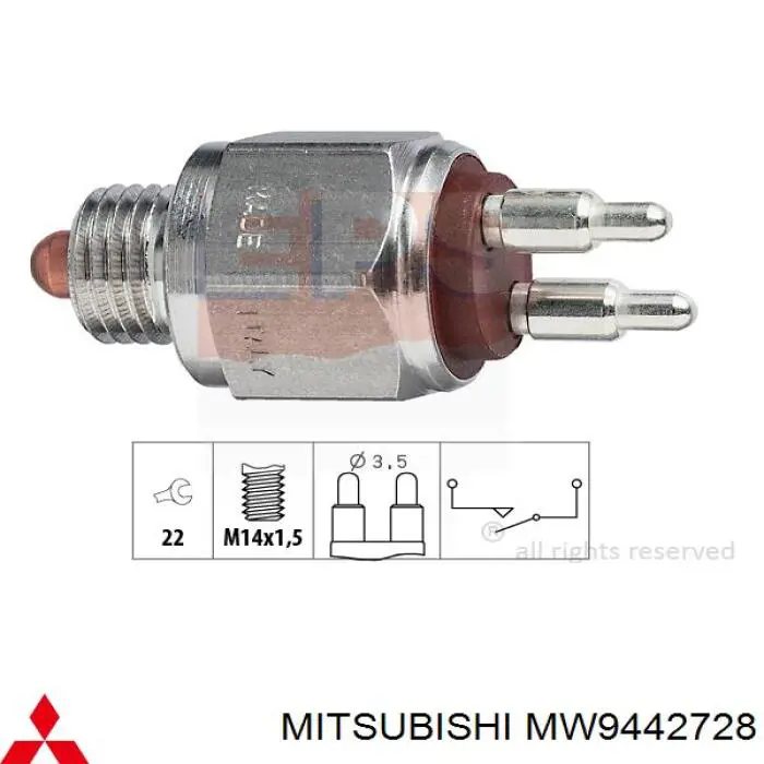 Купити MW9442728 Mitsubishi Вмикач ліхтарів заднього ходу