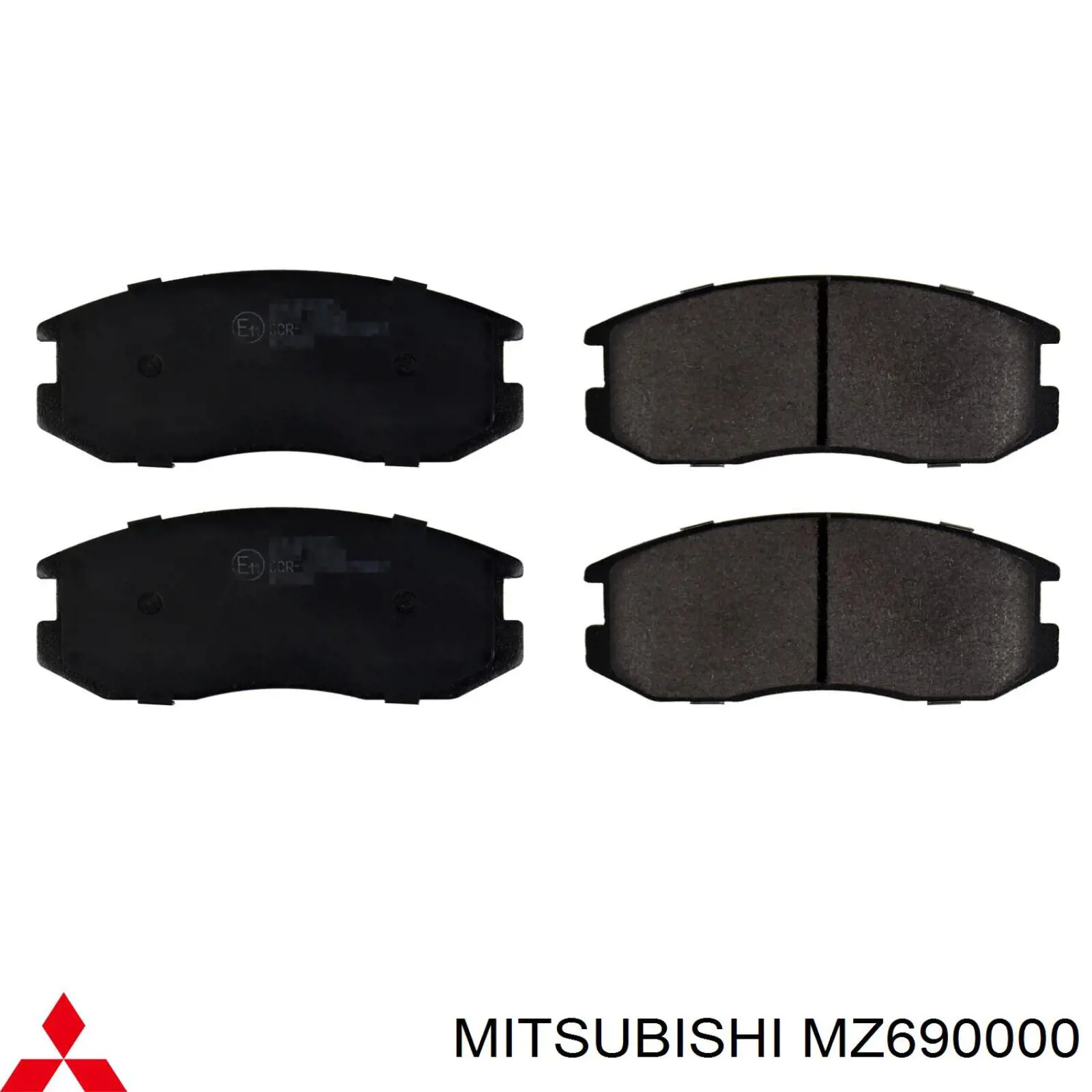 MZ690000 Mitsubishi колодки гальмівні передні, дискові