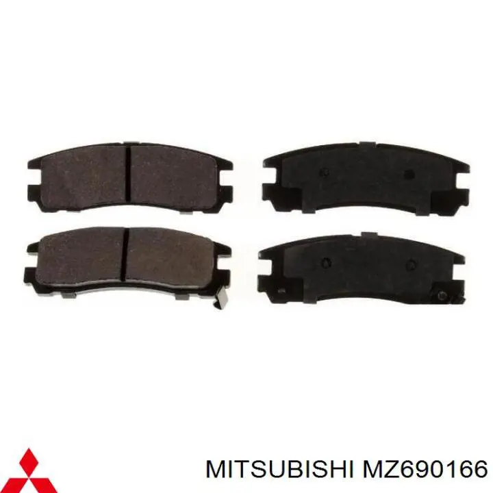 Задні гальмівні колодки Mitsubishi MZ690166 ціна, від 15.20 USD