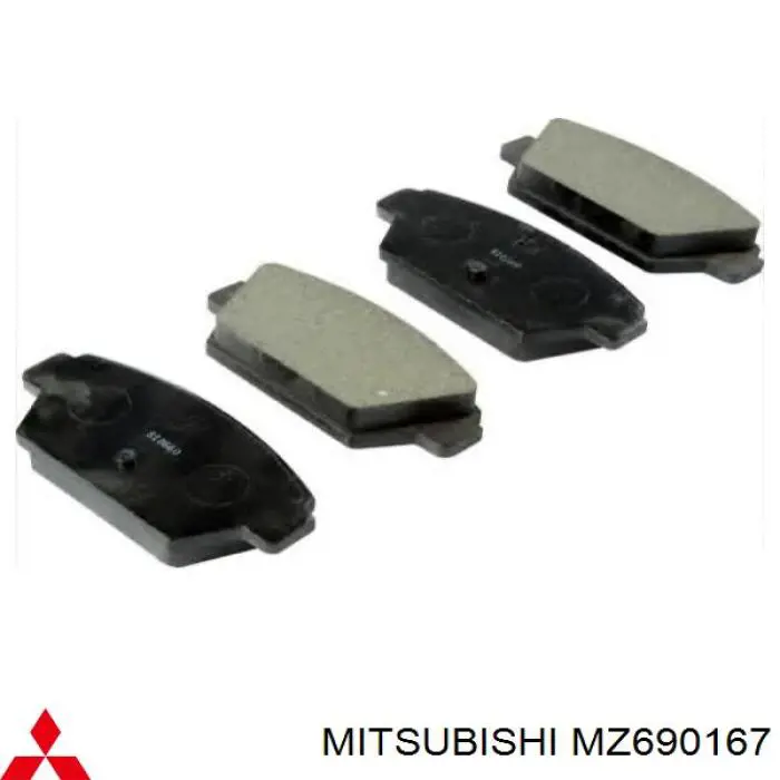 Задні гальмівні колодки Mitsubishi MZ690167 ціна, від 14.56 USD