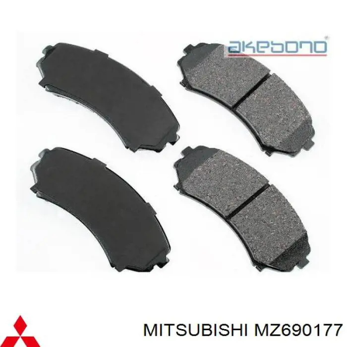 Купити MZ690177 Mitsubishi Колодки гальмівні передні, дискові