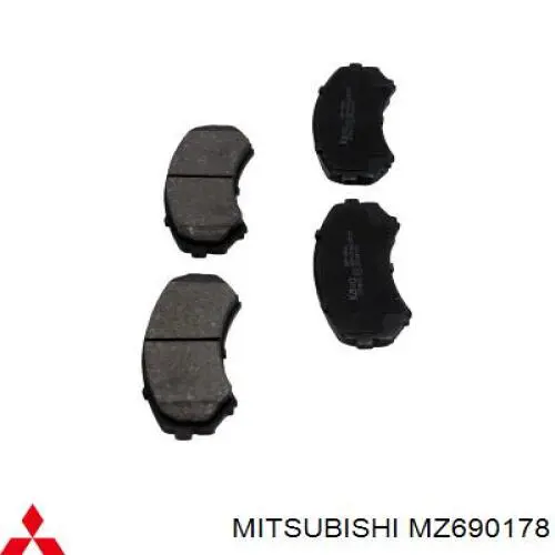 Купити MZ690178 Mitsubishi Колодки гальмівні передні, дискові