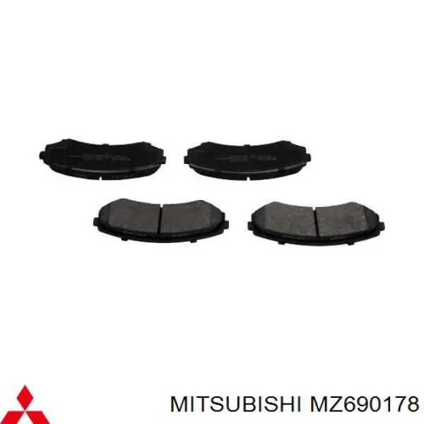 MZ690178 Mitsubishi Передні гальмівні колодки