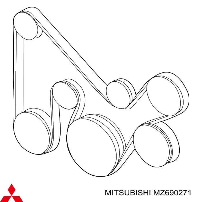 Клиновий ремінь Mitsubishi MZ690271 ціна, від 27.09 USD