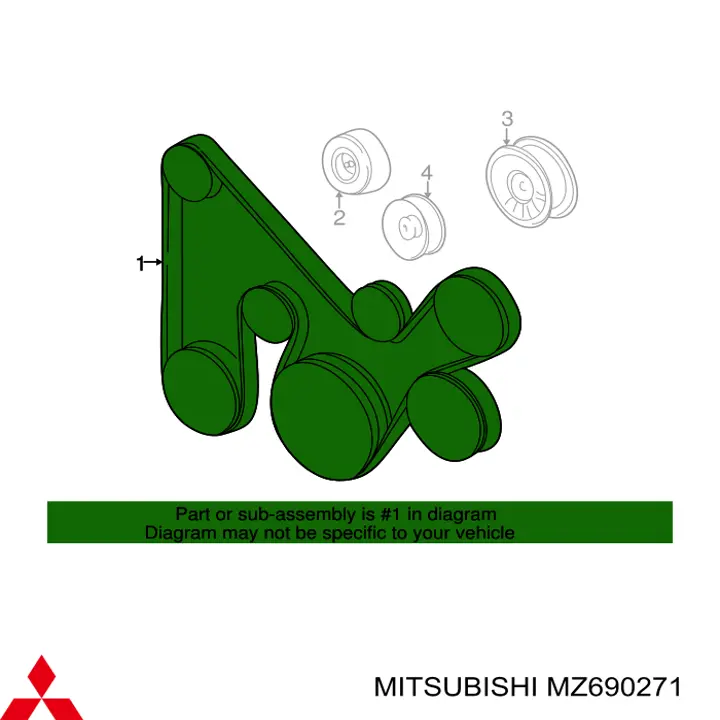 MZ690271 Mitsubishi ремінь приводний, агрегатів