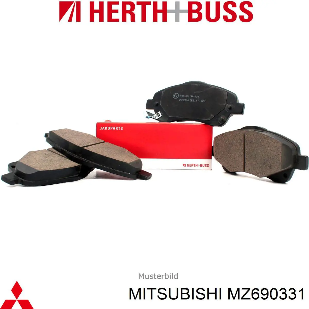 MZ690331 Mitsubishi колодки гальмівні передні, дискові