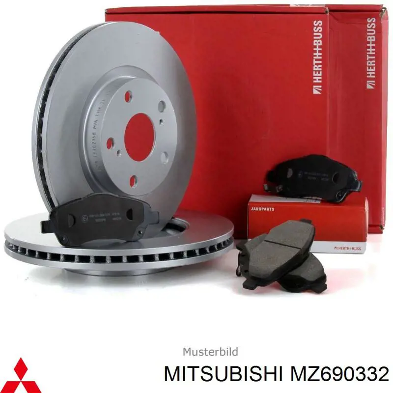 Колодки гальмівні передні, дискові MZ690332 Mitsubishi