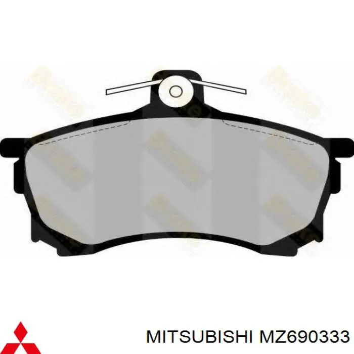 MZ690333 Mitsubishi колодки гальмівні передні, дискові