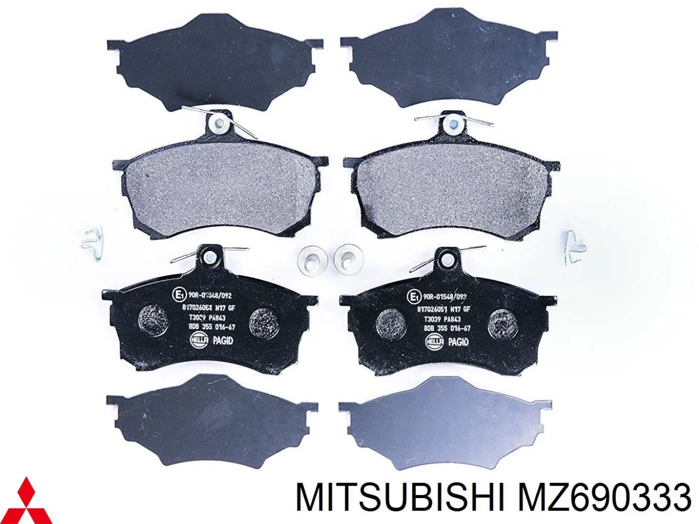 Купити MZ690333 Mitsubishi Колодки гальмівні передні, дискові