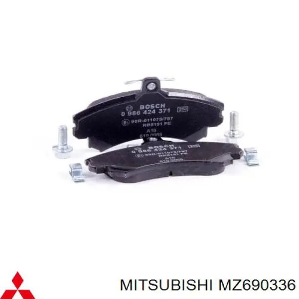 Передні тормозні колодки MZ690336 Mitsubishi