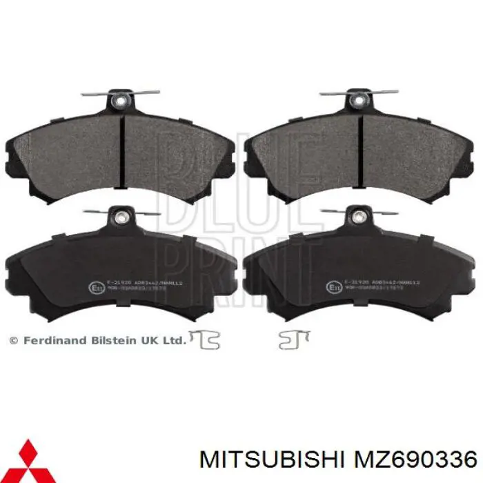 MZ690336 Mitsubishi колодки гальмівні передні, дискові