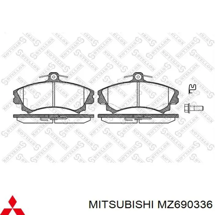 Гальмівні колодки Mitsubishi MZ690336 ціна, від 19.75 USD