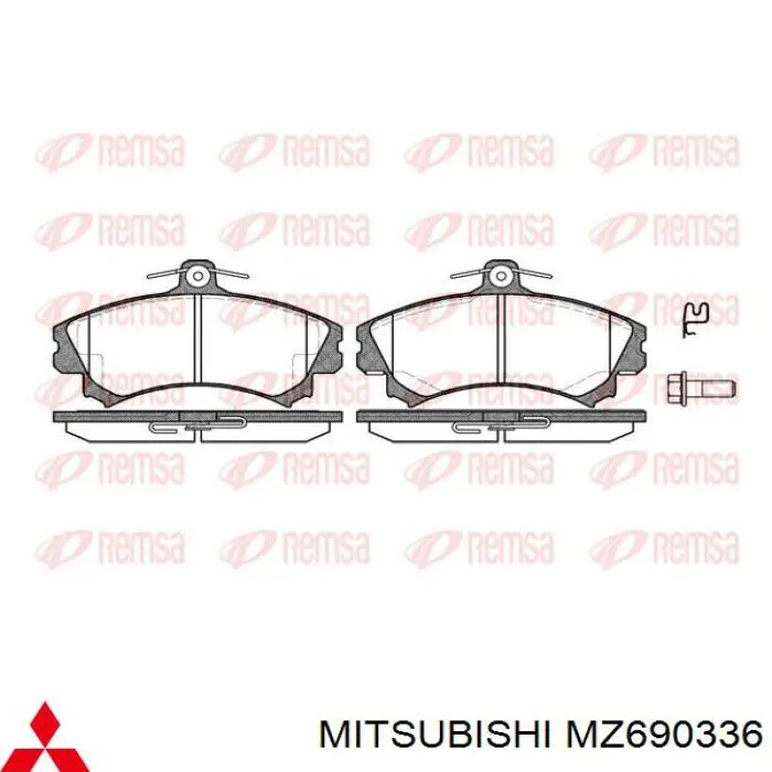 Купити MZ690336 Mitsubishi Колодки гальмівні передні, дискові