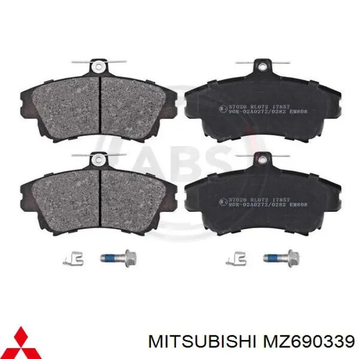Передні тормозні колодки MZ690339 Mitsubishi