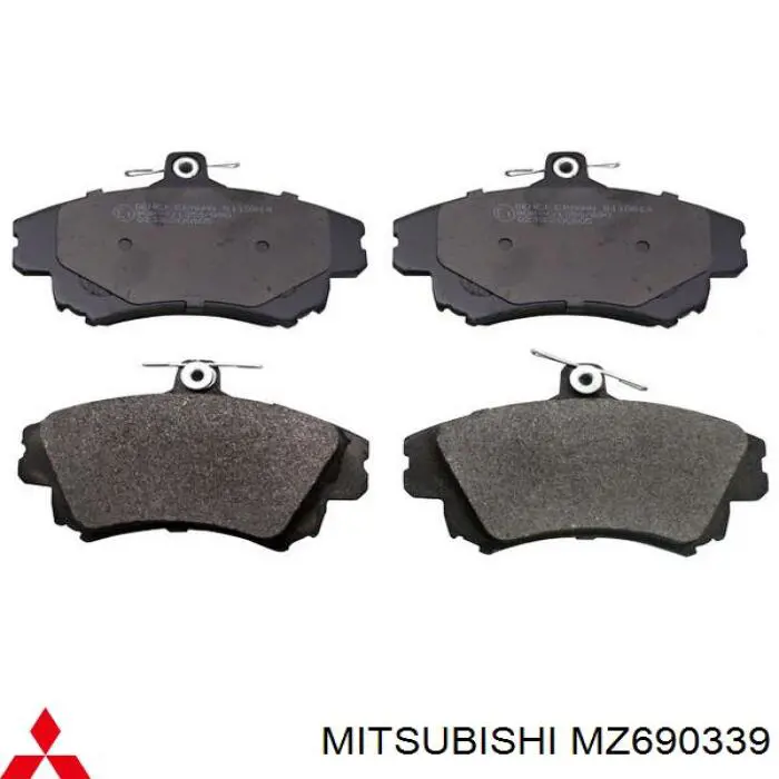 MZ690339 Mitsubishi колодки гальмівні передні, дискові