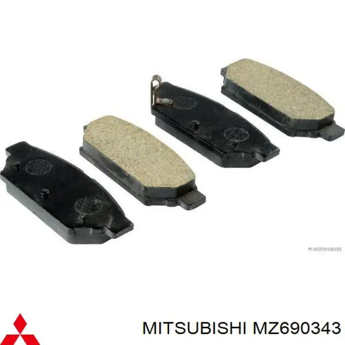MZ690343 Mitsubishi колодки гальмові задні, дискові