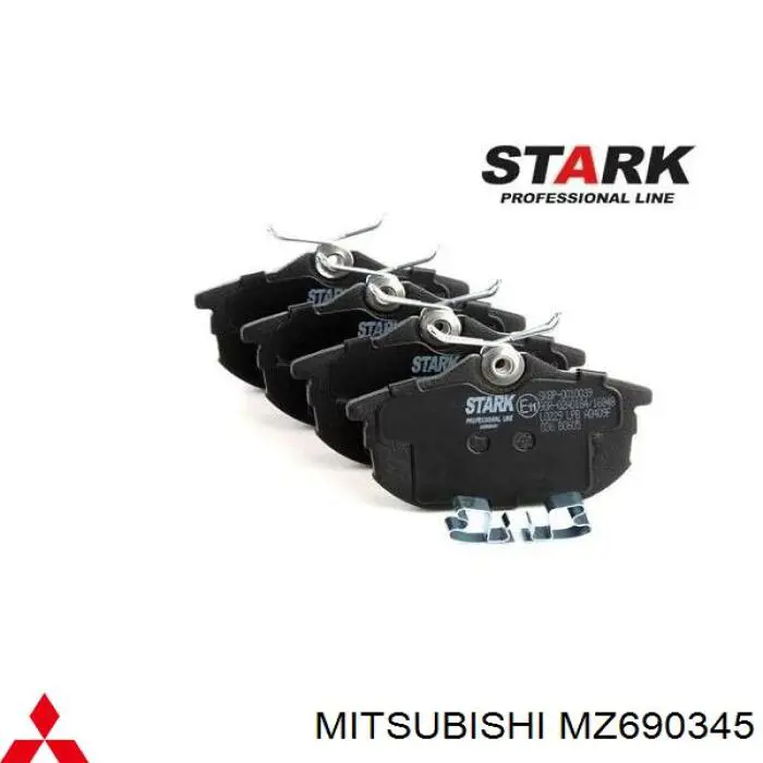 Задні гальмівні колодки Mitsubishi MZ690345 ціна, від 18.97 USD