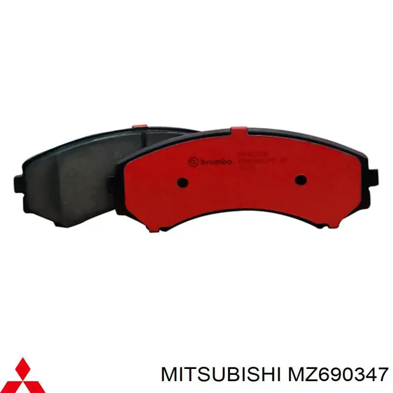 Передні тормозні колодки MZ690347 Mitsubishi