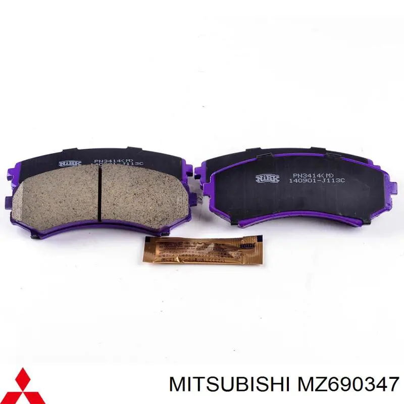 Купити MZ690347 Mitsubishi Колодки гальмівні передні, дискові
