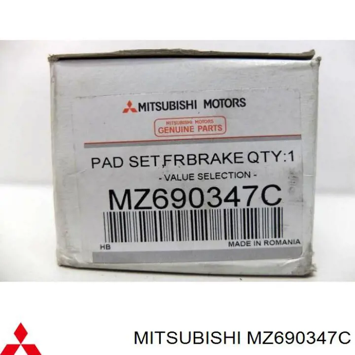 MZ690347C Mitsubishi колодки гальмівні передні, дискові