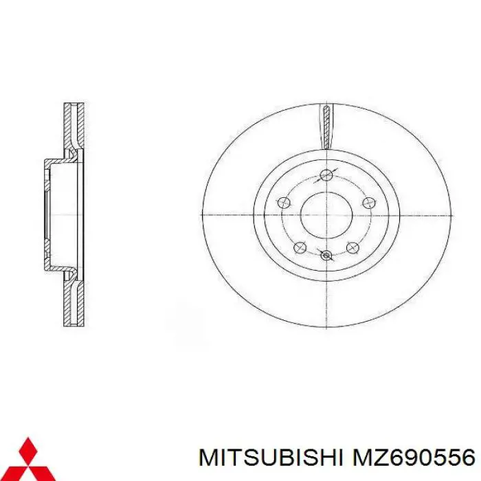 Гальмівні колодки Mitsubishi MZ690556 ціна, від 13.95 USD