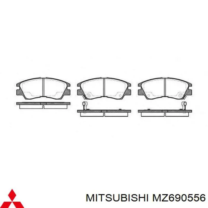 Купити MZ690556 Mitsubishi Колодки гальмівні передні, дискові