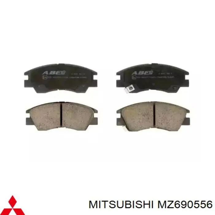 MZ690556 Mitsubishi колодки гальмівні передні, дискові