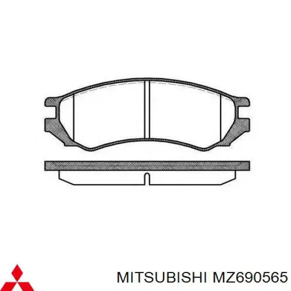 Гальмівні колодки Mitsubishi MZ690565 ціна, від 24.13 USD