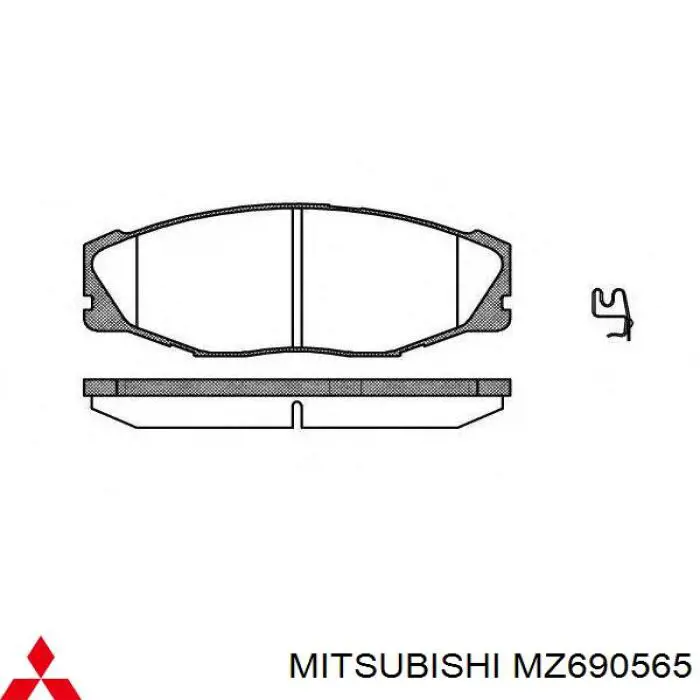 Купити MZ690565 Mitsubishi Колодки гальмівні передні, дискові