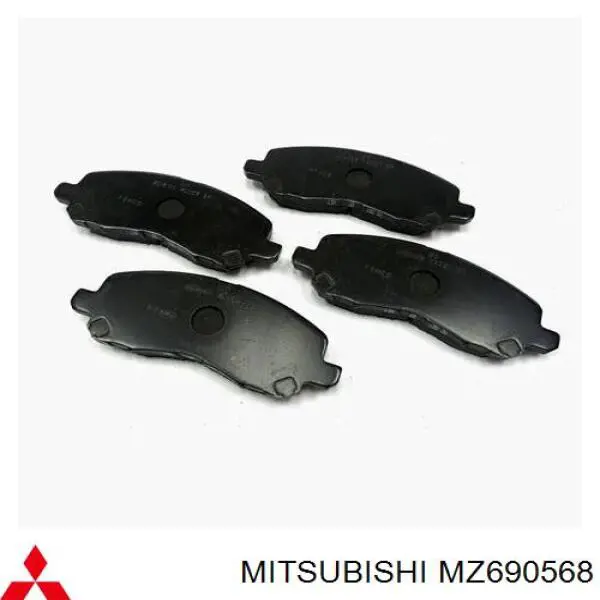 MZ690568 Mitsubishi колодки гальмівні передні, дискові