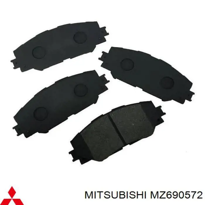 Гальмівні колодки Mitsubishi MZ690572 ціна, від 25.58 USD