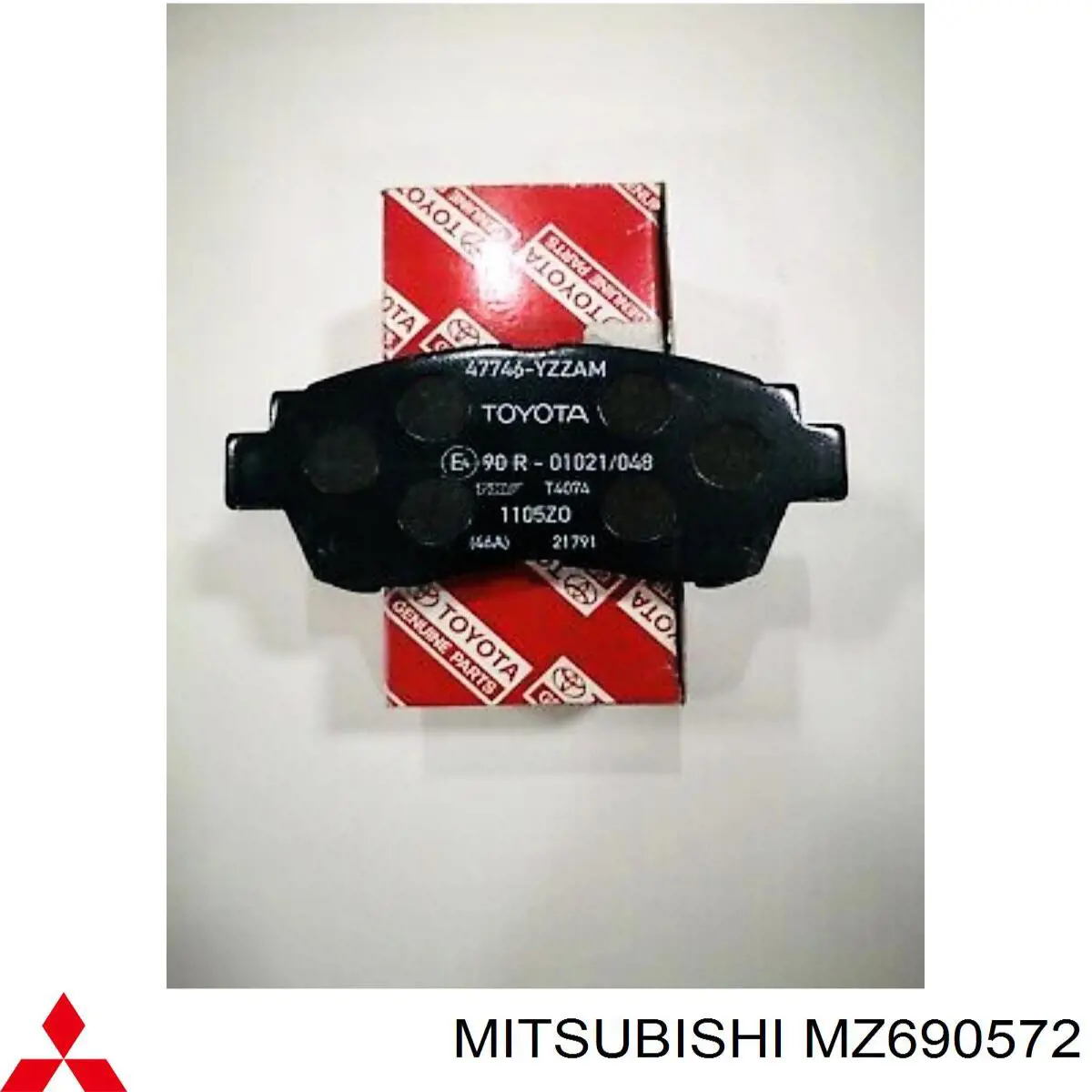 MZ690572 Mitsubishi Передні гальмівні колодки