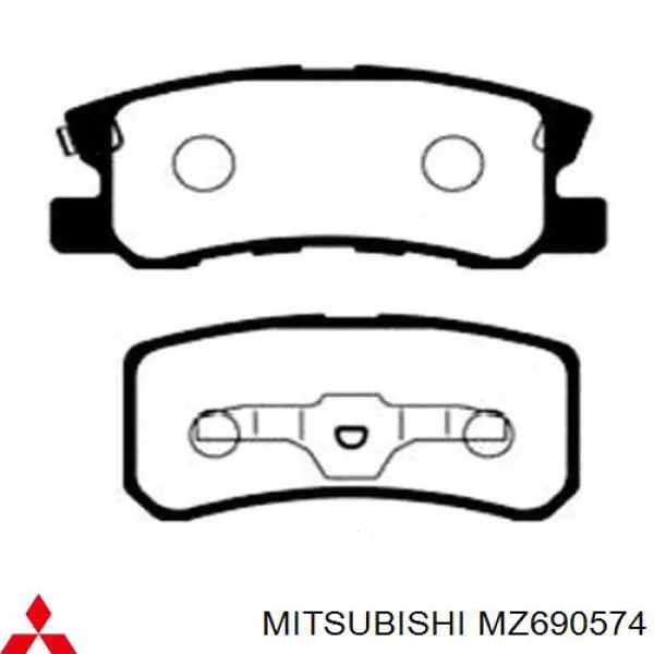 Задні гальмівні колодки Mitsubishi MZ690574 ціна, від 21.09 USD