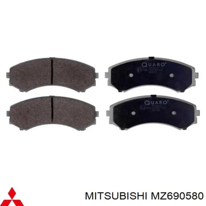 MZ690580 Mitsubishi колодки гальмівні передні, дискові