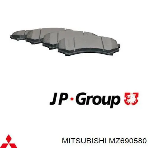 Гальмівні колодки Mitsubishi MZ690580 ціна, від 25.61 USD