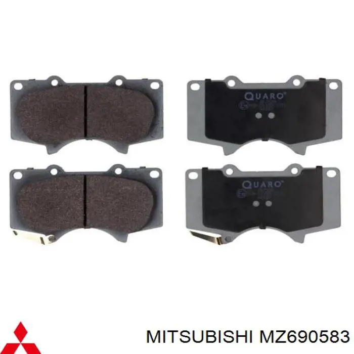 MZ690583 Mitsubishi колодки гальмівні передні, дискові