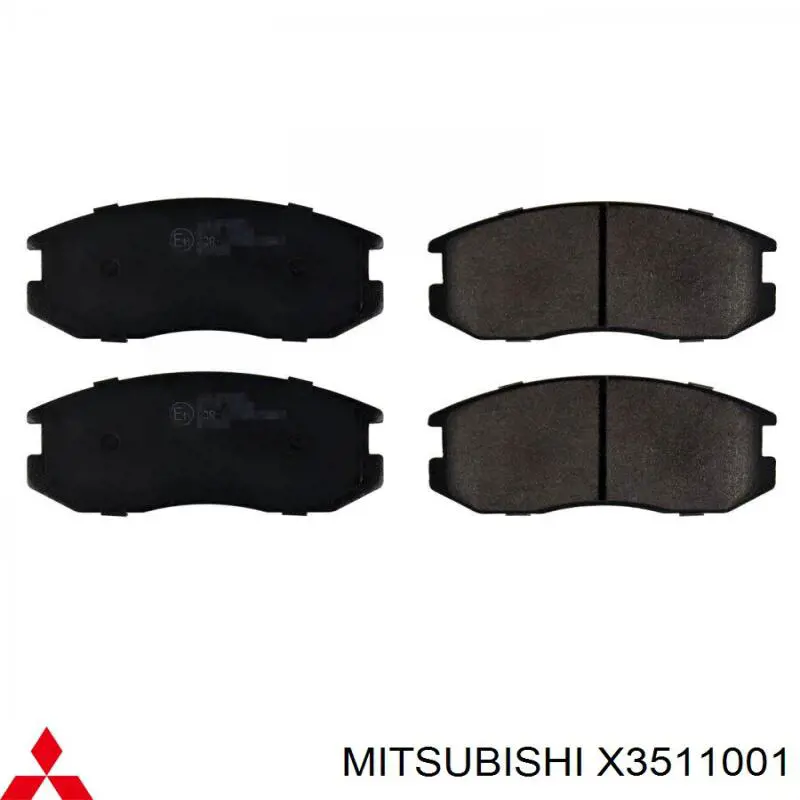 Колодки гальмівні передні, дискові X3511001 Mitsubishi