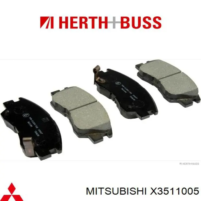 X3511005 Mitsubishi колодки гальмівні передні, дискові