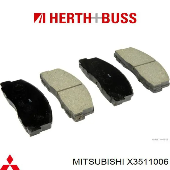 X3511006 Mitsubishi колодки гальмівні передні, дискові
