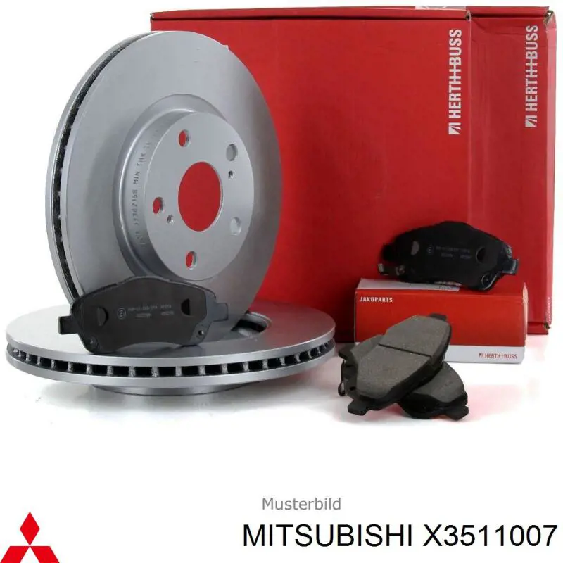X3511007 Mitsubishi колодки гальмівні передні, дискові