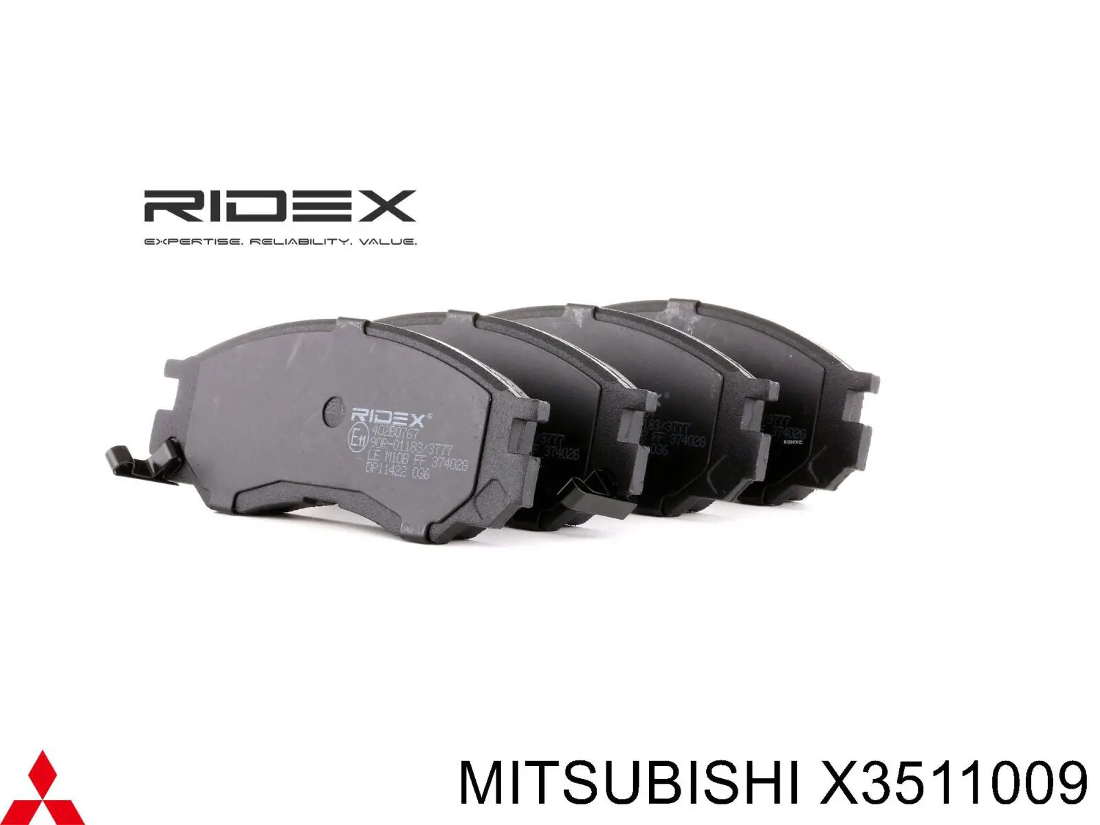 Гальмівні колодки Mitsubishi X3511009 ціна, від 19.99 USD
