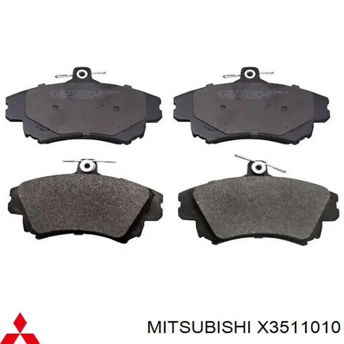 X3511010 Mitsubishi колодки гальмівні передні, дискові